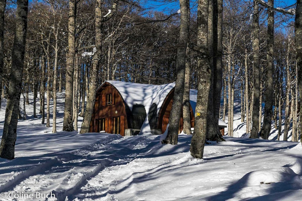 Chalet, Iraty, neige, montagne, Pyrénées, nature, Larrau, Coline Buch